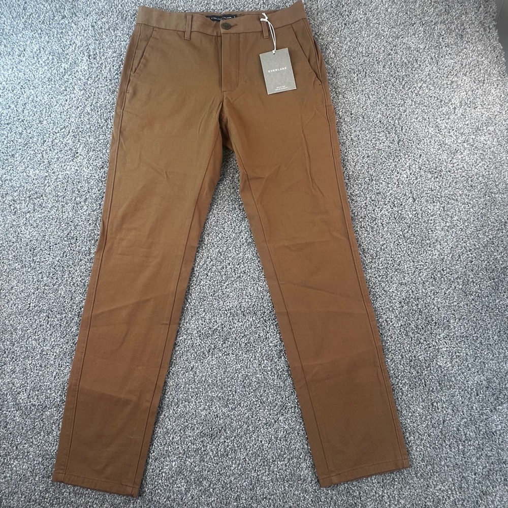 Everlane Performance Chino Mens 28x30 Toasted Coconut Slim Uniform Casual NEW